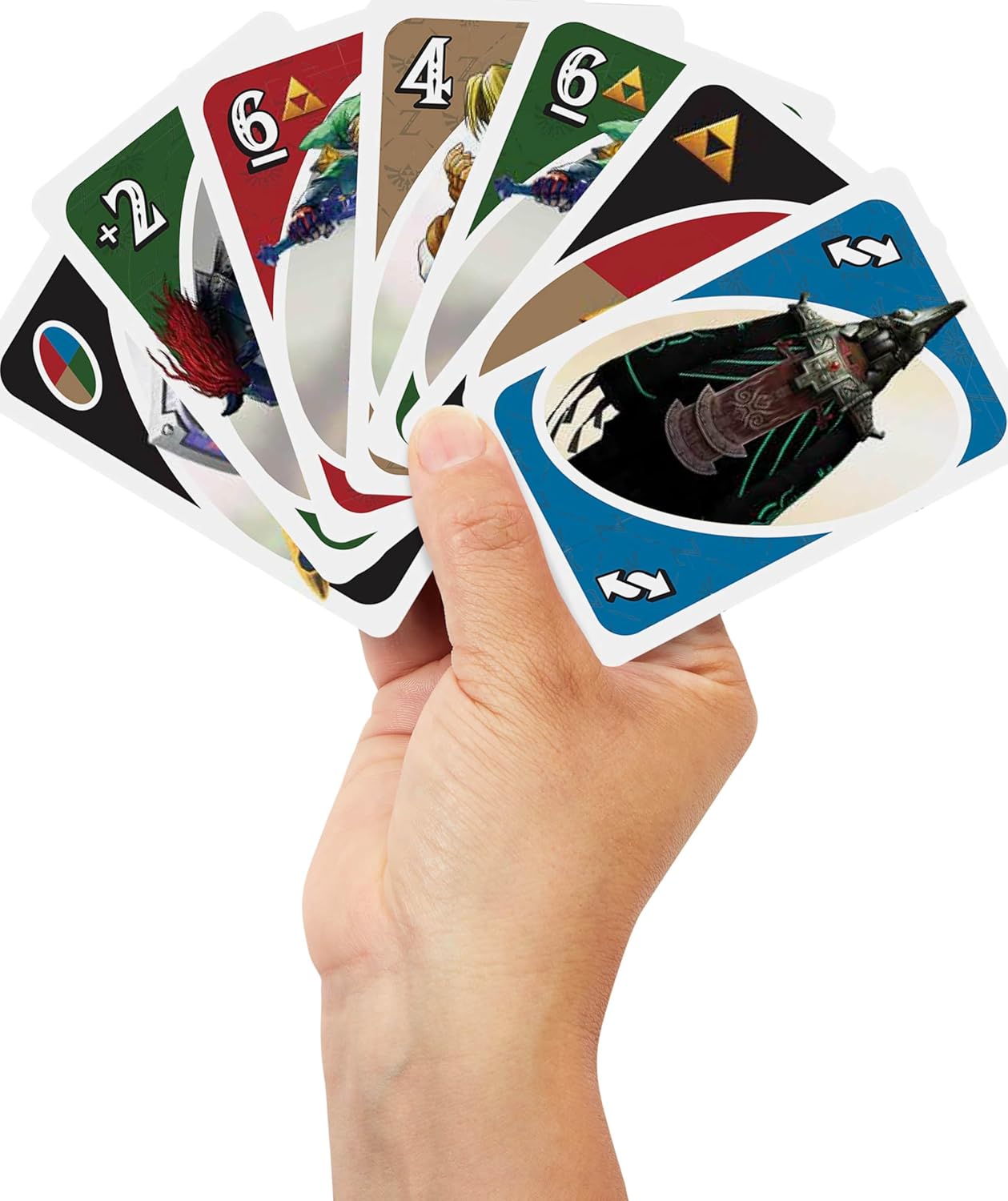 Mattel Games UNO The Legend of Zelda, Kartenspiel für den Familienabend mit Grafiken aus The Legend of Zelda und Sonderregeln