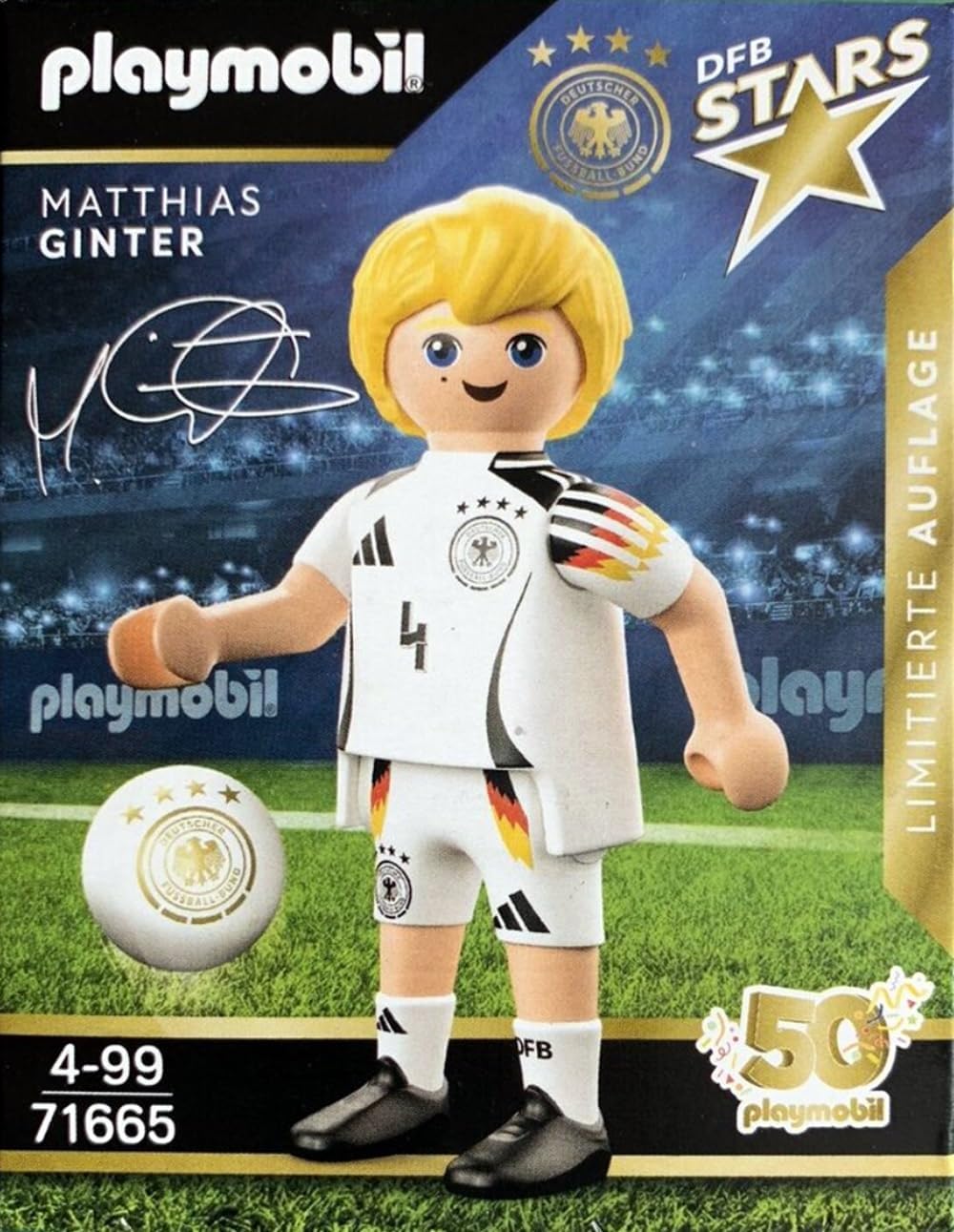 PLAYMOBIL DFB Stars Spielerfiguren zur Auswahl - Limitierte Auflage zur EM 2024 (71665 - Matthias Ginter)
